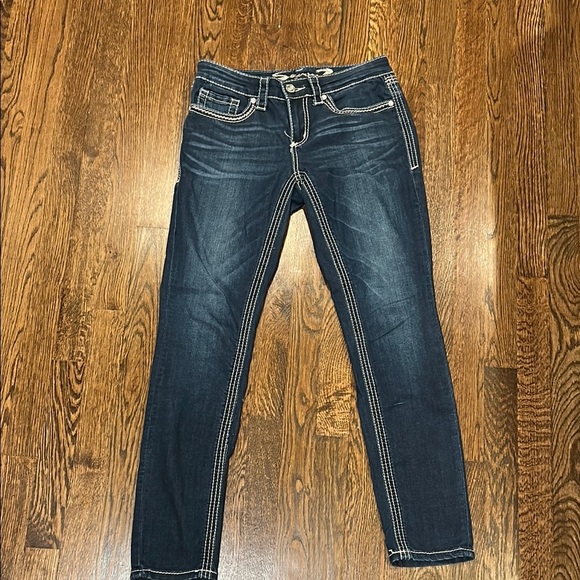 Seven7 Blue Skinny Jeans with Modern Tapered Fit - Picture 1 of 7